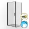 Zuhanykabin, Wellis Quadrum Black 90x90x190 WC00483