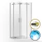 Zuhanykabin, Wellis Virgo 90x90x195 cm íves  WC00476