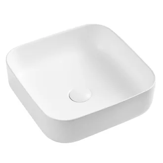   Wellis Azalea matt fehér pultra építhető porcelán mosdó 39x39 cm WF00086