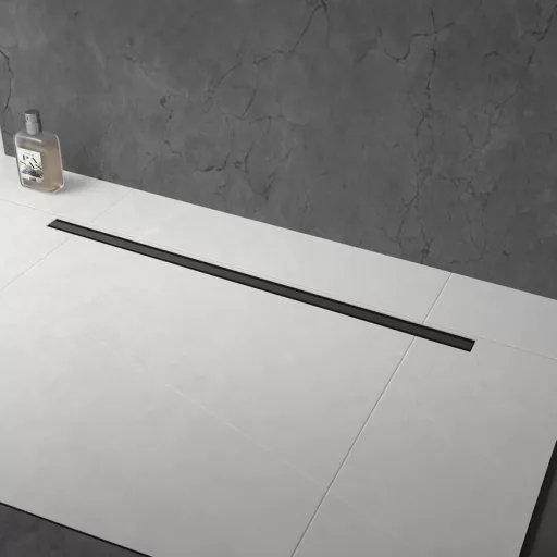 Padlóösszefolyó, Wellis WE00155 W-Drain Onyx Slim 70 zuhanyfolyóka matt fekete
