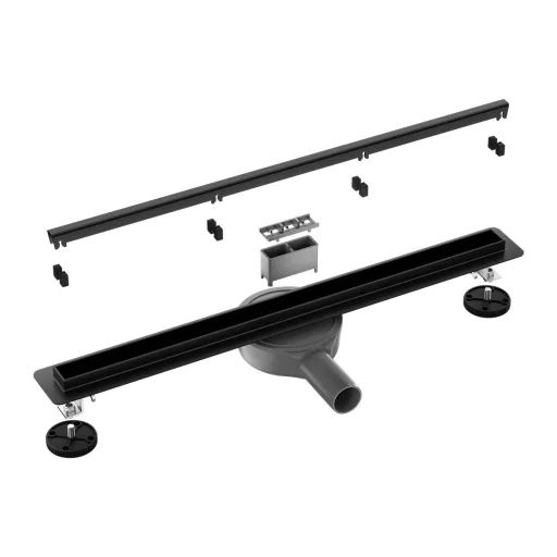 Padlóösszefolyó, Wellis WE00155 W-Drain Onyx Slim 70 zuhanyfolyóka matt fekete