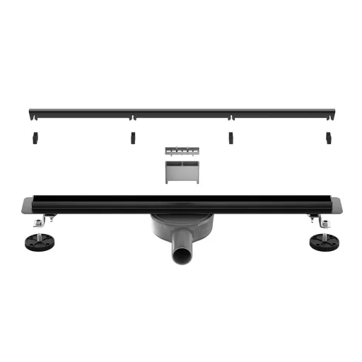 Padlóösszefolyó, Wellis WE00155 W-Drain Onyx Slim 70 zuhanyfolyóka matt fekete