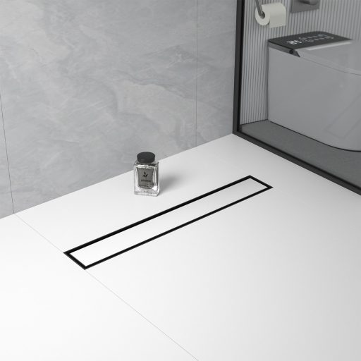 Padlóösszefolyó, Wellis WE00158 W-Drain Onyx Flat 70 zuhanyfolyóka fekete