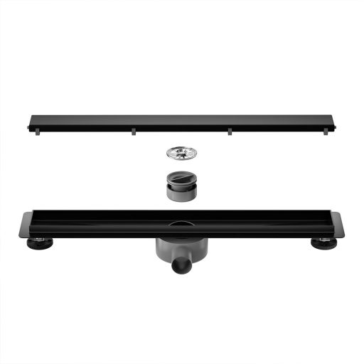 Padlóösszefolyó, Wellis WE00158 W-Drain Onyx Flat 70 zuhanyfolyóka fekete