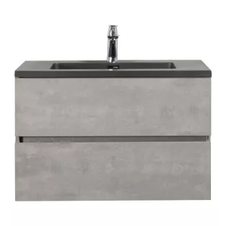   Mosdó, Wellis WB00528 Mallorca 80 matt fekete quartz sand mosdó