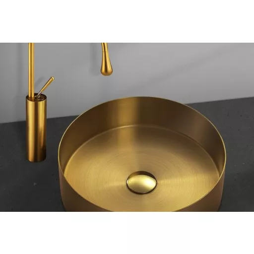 Mosdó, Wellis Marigold pultra építhető mosdó, gold 40x12,5 cm WB00558