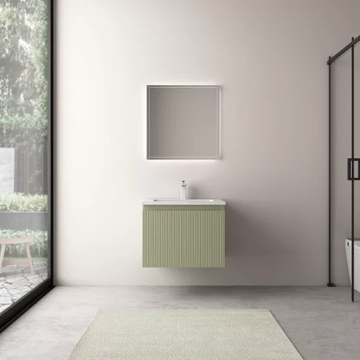 Alsó szekrény, Wellis Varna 60 mosdószekrény, halvány bambuszzöld WB00560