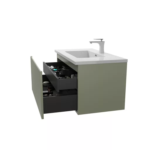 Alsó szekrény, Wellis Varna 90 mosdószekrény, halvány bambuszzöld WB00561