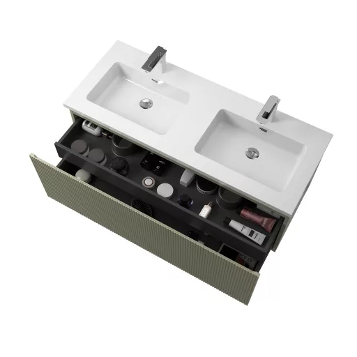 Alsó szekrény, Wellis Varna 120 mosdószekrény, halvány bambuszzöld WB00562