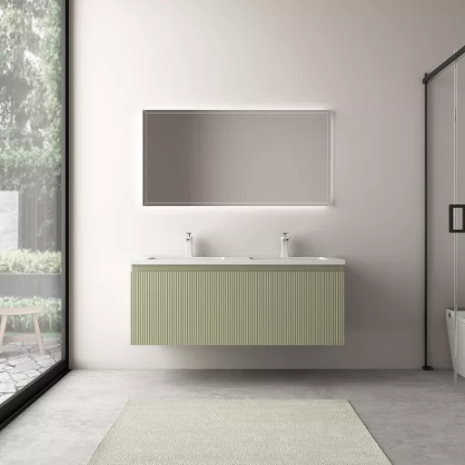 Alsó szekrény, Wellis Varna 120 mosdószekrény, halvány bambuszzöld WB00562