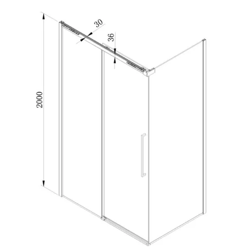 Zuhanykabin, Wellis Clara zuhanykabin, szálcsiszolt grafitszürke120x90 WC00573