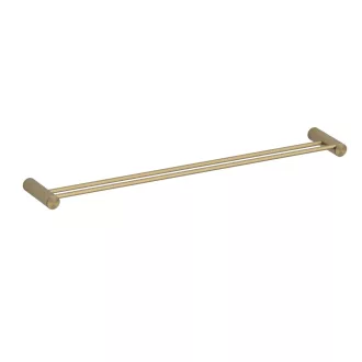   Törölközőtartó, Wellis Ischia dupla törölközőtartó, brushed gold WE00204