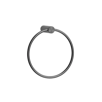   Törölközőtartó, Wellis Ischia törölközőtartó gyűrű, brushed gun metal grey WE00194