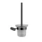WC kefe tartó, Wellis Ischia fali wc kefe tartó brushed gun metal grey WE00200