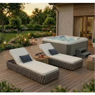   Medence, Wellis WM00541-D Malaga Life Deluxe medence + Chill napozóágyak